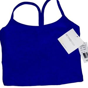 Beyond Yoga Sapphire Blue Racerback Cropped Tank Small NWT